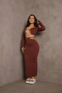 Conjunto Saia Cropped 3 Medalhas LR